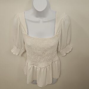 Elegant Cream Women's Top